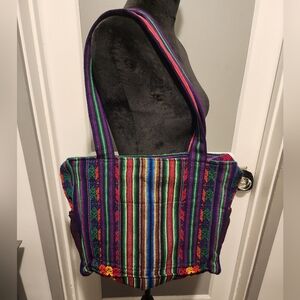 Colorful Striped Women's Tote Bag